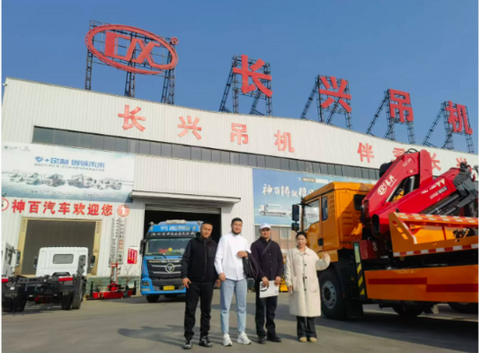 Good News from Central Asia Again — Clients Place Order for Shenbai Truck mounted Cranes