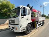 Dongfeng 4X2 8-ton folding boom truck crane