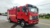 Dongfeng 4x4 double-row cab 5000-liter fire truck