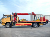 HOWO 4x2 8 Ton Flatbed Wrecker Truck Mounted Crane