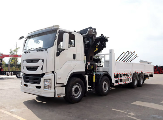 Isuzu 8x4 16-ton folding boom crane truck
