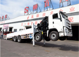 Isuzu 8x4 16-ton folding boom crane truck