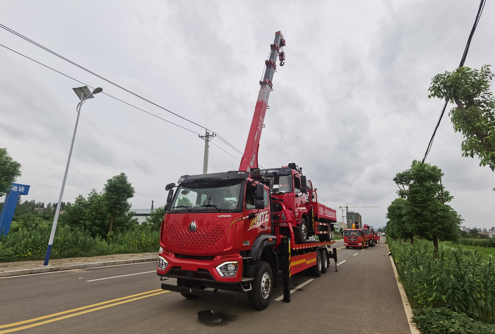 HOWO 6×4 12T Crane Mounted One-to-Two Tow Wrecker