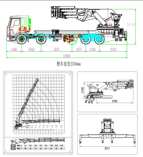 HOWO 10X4 150-ton Heavy-Duty Knuckle Boom Crane