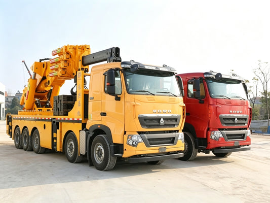 HOWO 10X4 130-ton heavy-duty knuckle boom crane