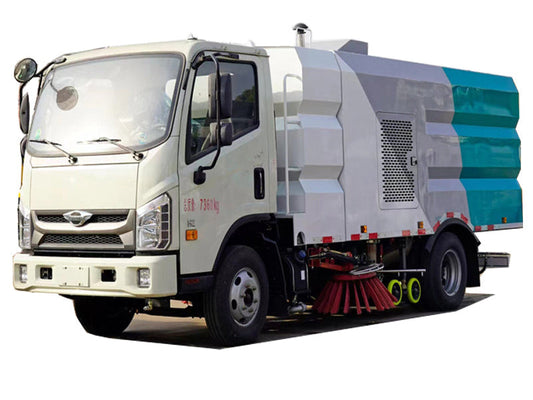 Fukuda 4X2 road cleaning car 3 square water tank 3 square garbage bin