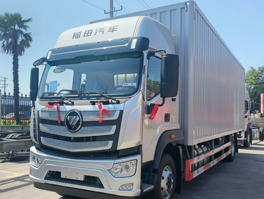 Foton Aumark S5 Box Truck - Front Quarter View (Silver)