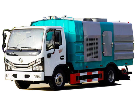 Dongfeng 4x2 road vacuuming truck 1 square water tank 4 square dustbins